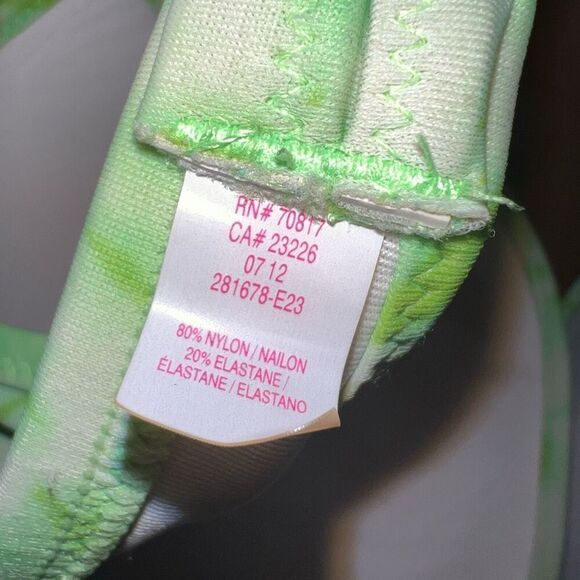 Victoria's Secret Bombshell Push Up Underwire +2 Cup Sizes Bikini Top Neon 34D - Picture 9 of 9